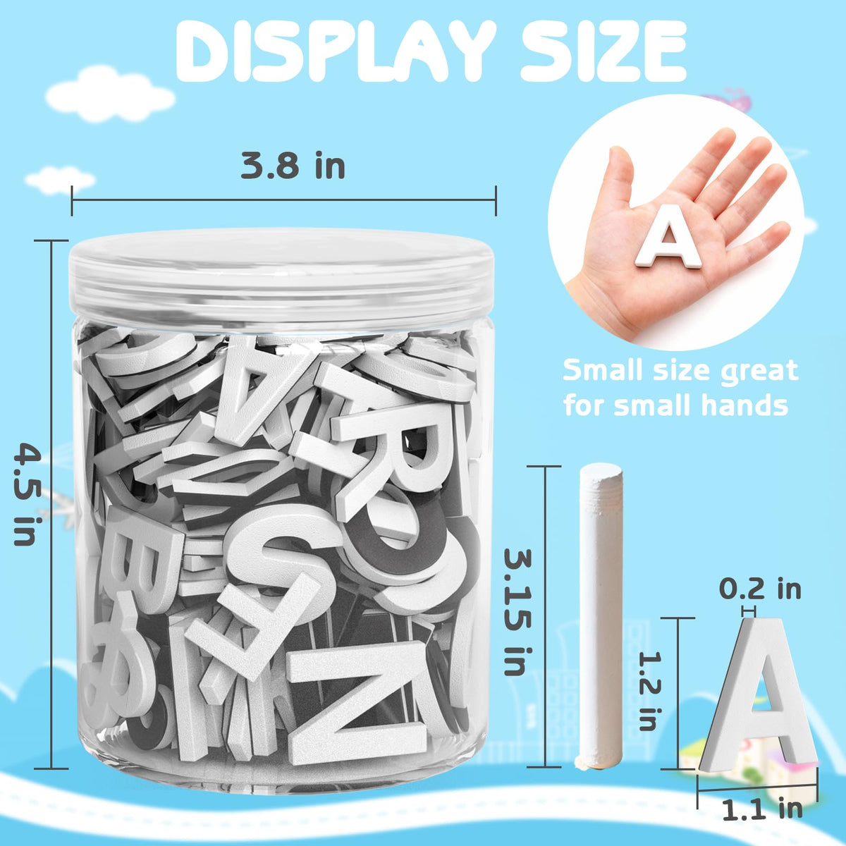 Close-up of Lzttyee foam letters with soft, safe edges