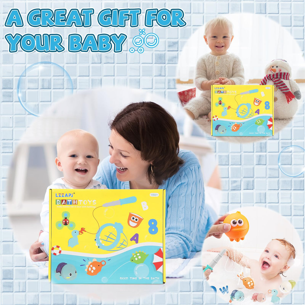 LZZAPJ BPA-free ABS plastic ensures safe, durable bath toys for toddlers.