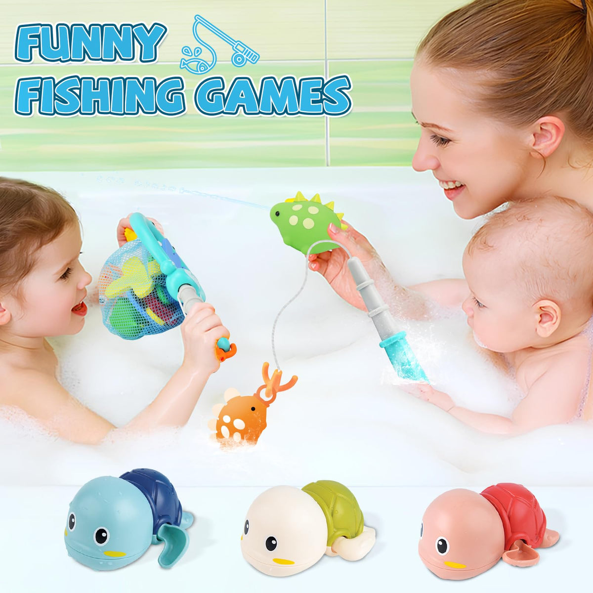 LZZAPJ foam letters and numbers stick to tub walls for quick learning moments.