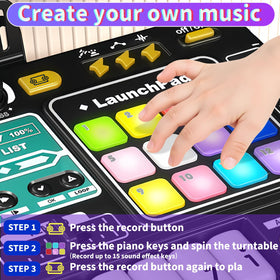 LZZAPJ eight piano keys area invites hands-on melodies and motor skill development.