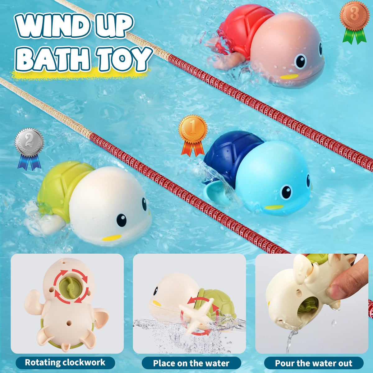 LZZAPJ spinning bath toy cups pour water during bath time play.
