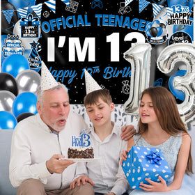 M AMFEOV 13-number foil balloon makes a striking numeric centerpiece