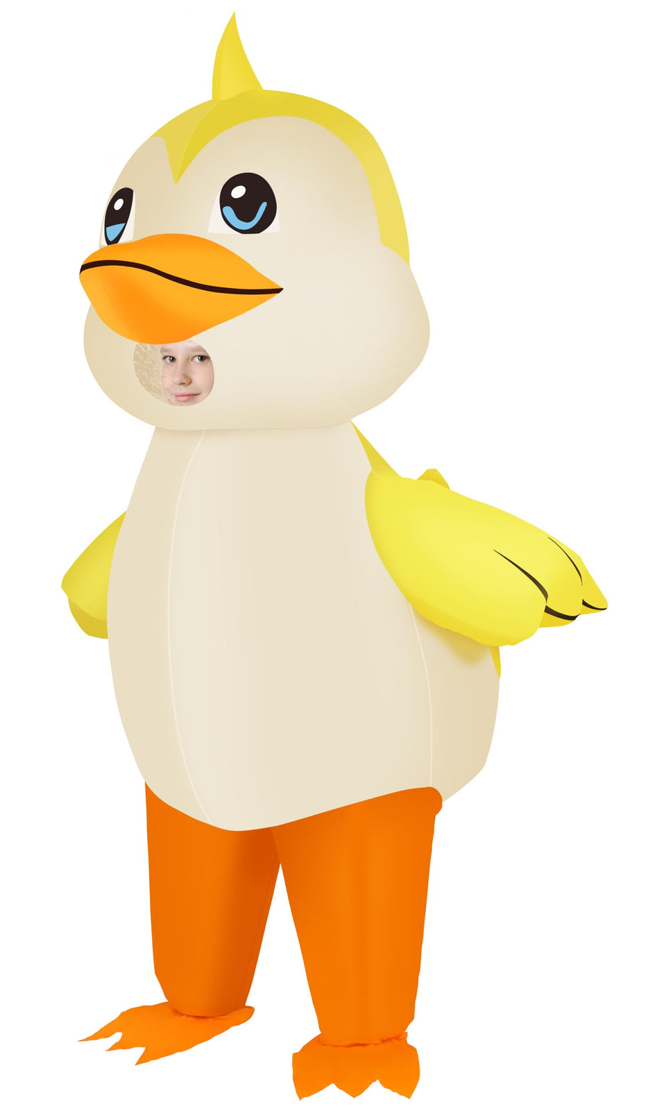 M MH ZONE inflatable duck costume front view, ideal for festive parties and tricks
