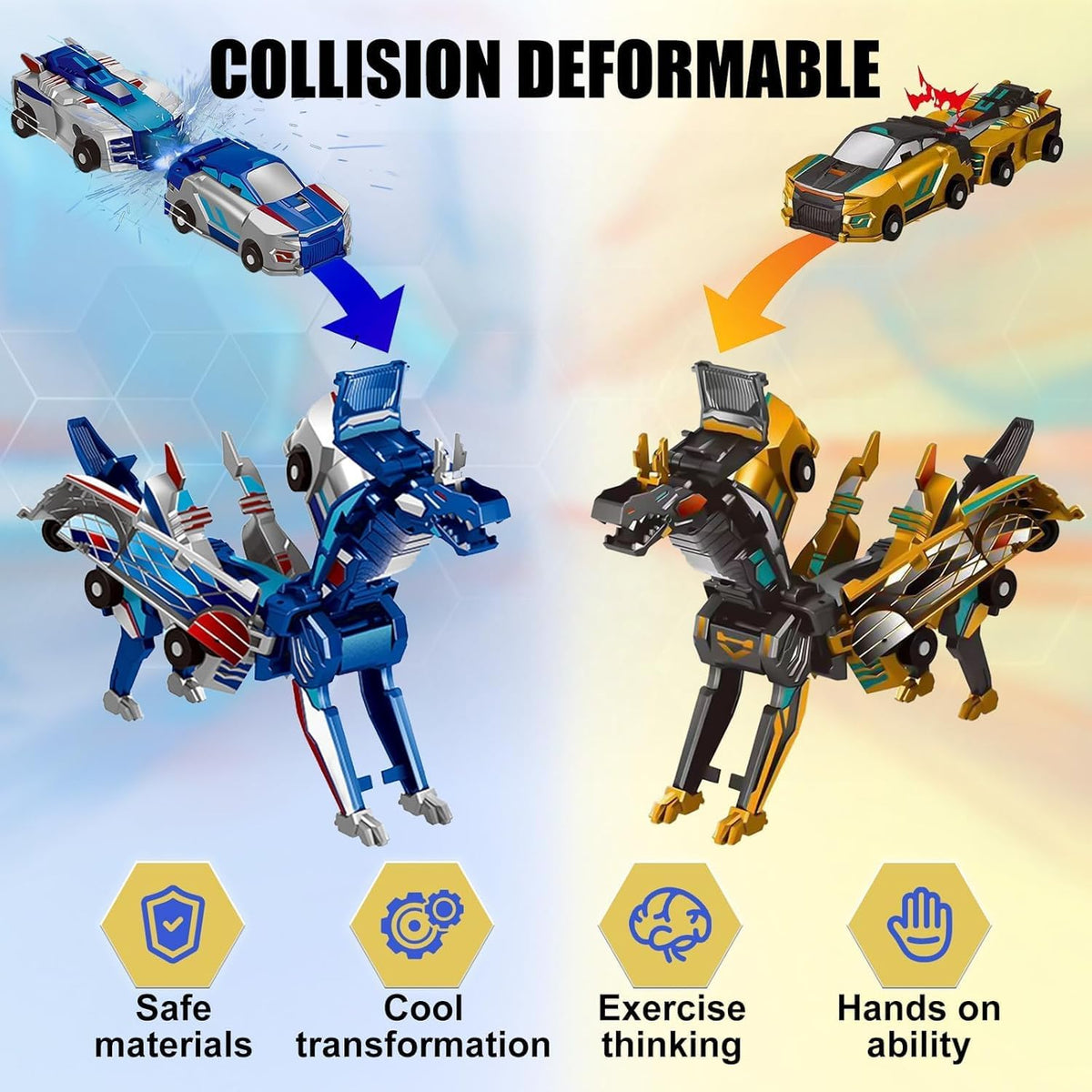 M MITLINK dinosaur transforming car toy side view inviting kids to explore dynamic play