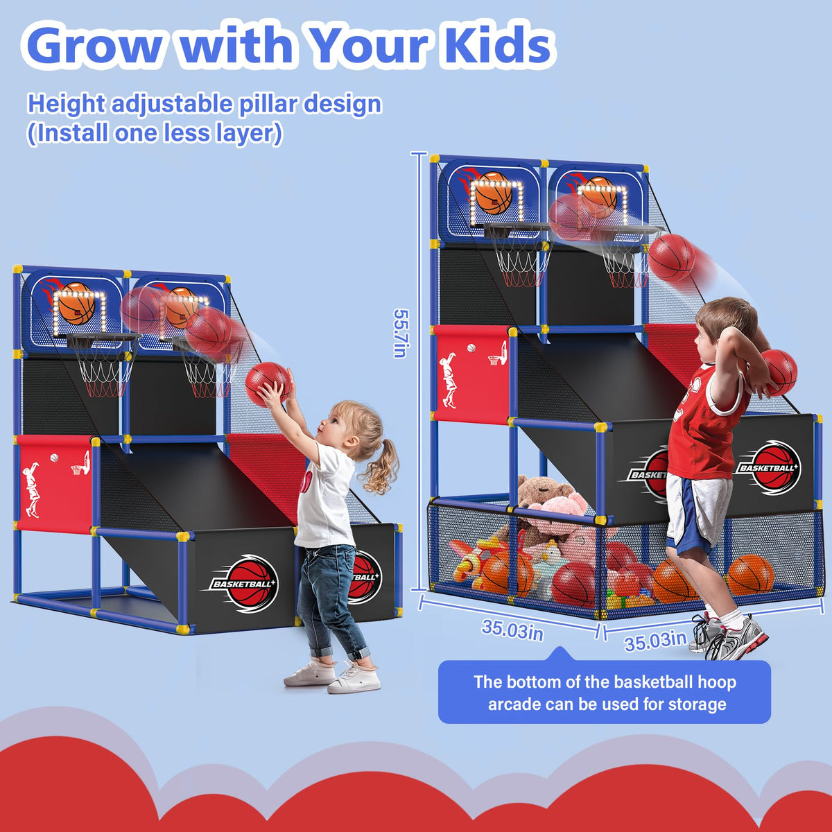 Lightweight inflatable balls designed for silent landings and comfortable play.