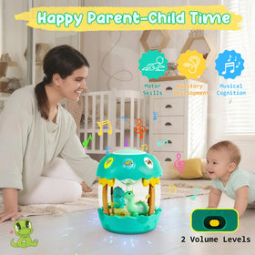 M SANMERSEN dinosaur toy lights and music capturing baby’s attention during play