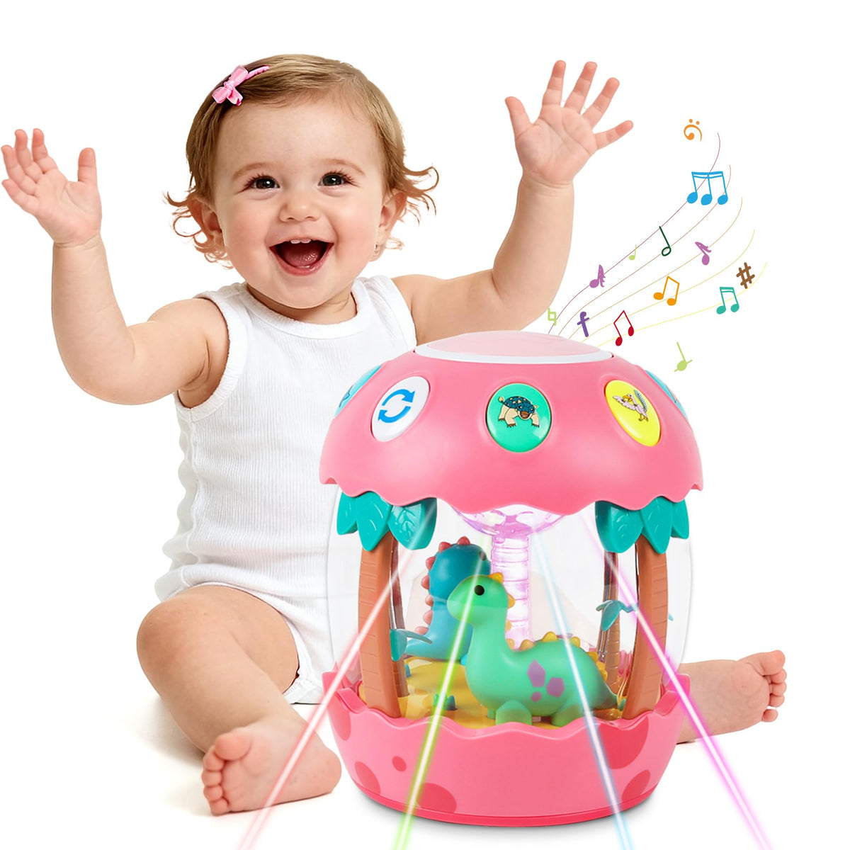 M SANMERSEN gift-ready dinosaur toy for baby girls