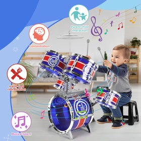 M SANMERSEN kids drum set small-drum-2 for gentle beats.