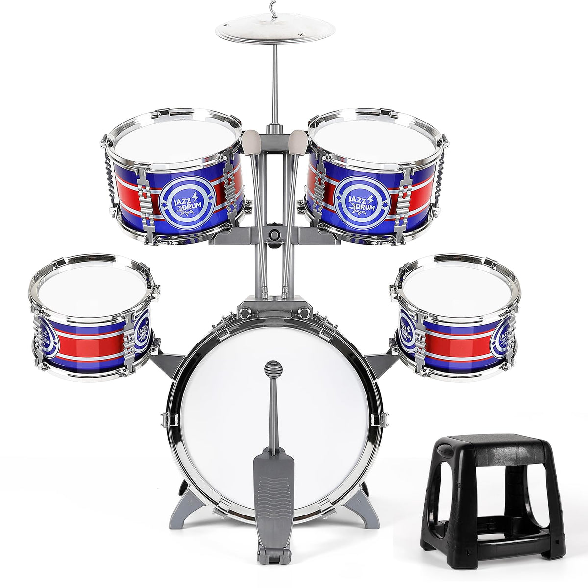 M SANMERSEN kids drum set stool for stable seating.