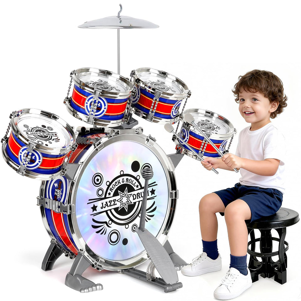 M SANMERSEN kids drum set bass drum for toddler-friendly rhythm