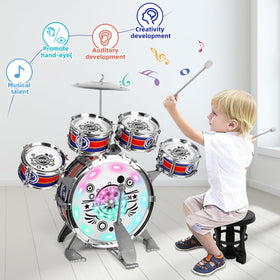 M SANMERSEN kids drum set small drum supports early rhythm learning