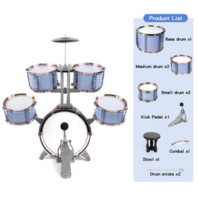 M SANMERSEN Mid drum pair on stage-ready for rhythm practice