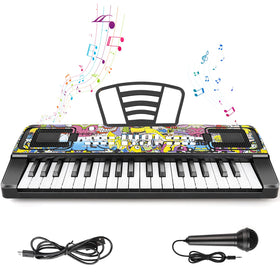 M SANMERSEN Kids Keyboard Piano front view showing 37 keys for young players