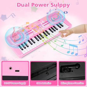 M SANMERSEN kids keyboard pink volume control helps protect young ears