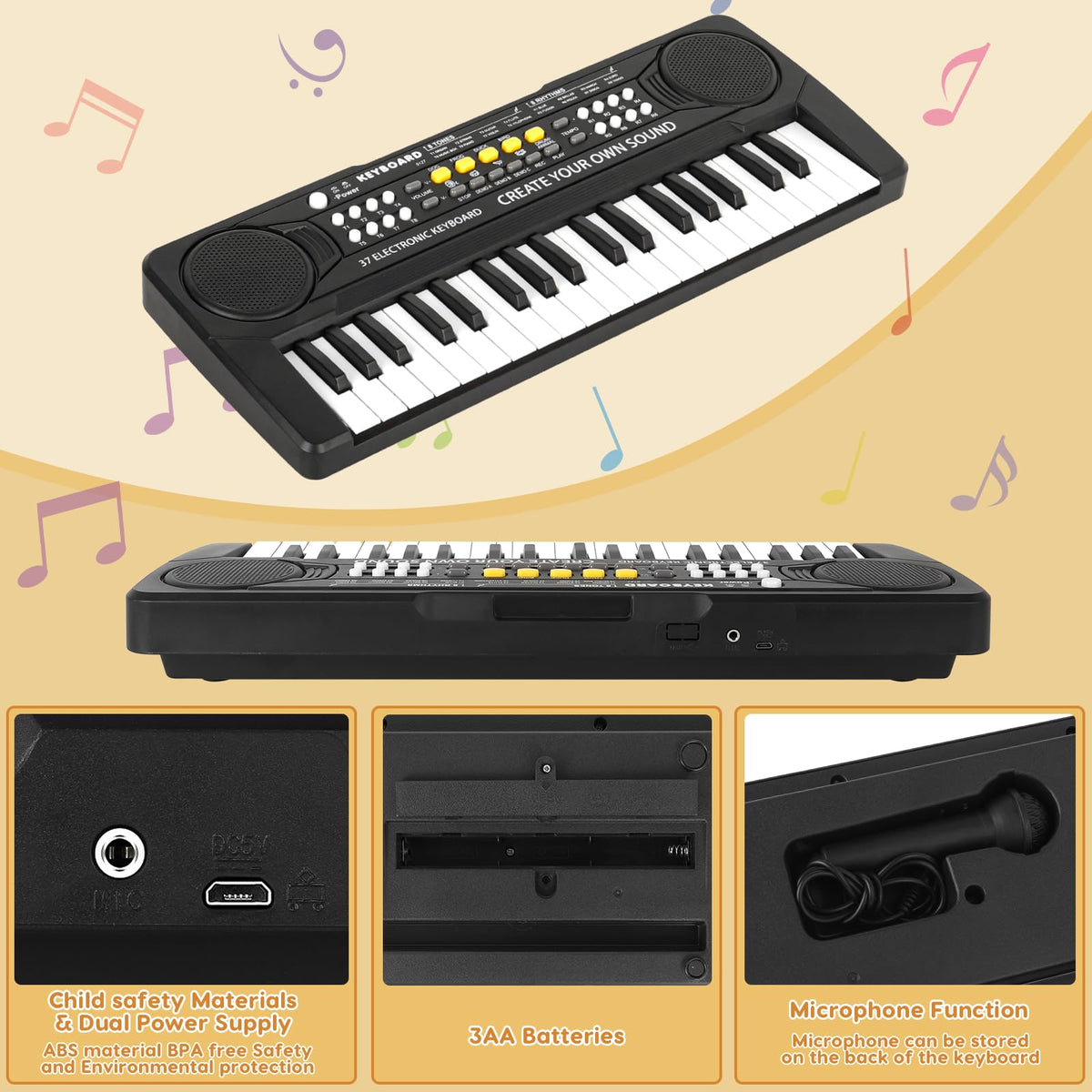 Eight tones and eight rhythms plus 19 demos for varied play.
