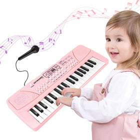 M SANMERSEN kids piano with 37 keys for interactive learning and play.