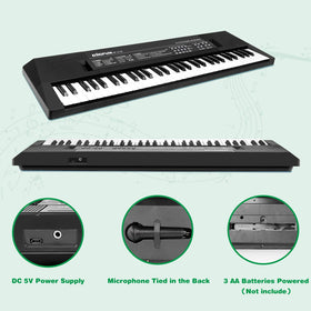 M SANMERSEN Kids Piano with 6 demo songs for guided sessions.