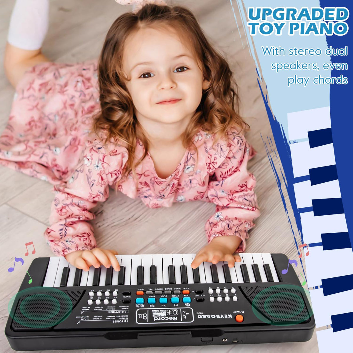 M SANMERSEN Kids Piano chord mode encouraging harmony with multiple fingers
