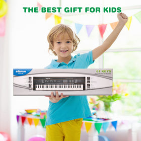 M SANMERSEN Kids Piano durable, kid-friendly plastic build.