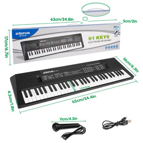 M SANMERSEN Kids Piano portable power with USB or battery.