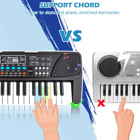M SANMERSEN Kids Piano stereo speakers delivering richer sound during play