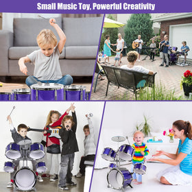 M SANMERSEN Kids Jazz Drum Set drumsticks easy for small hands to grip