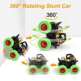 M SANMERSEN Monster Truck green push and go action for toddlers.