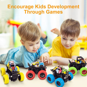 M SANMERSEN Monster Truck red push and go action for toddlers.