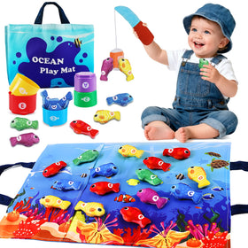 M SANMERSEN Montessori fishing rod boosts hand-eye coordination during play.