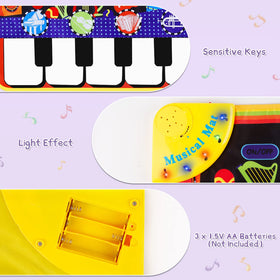 Batteries-powered mat for portable home fun