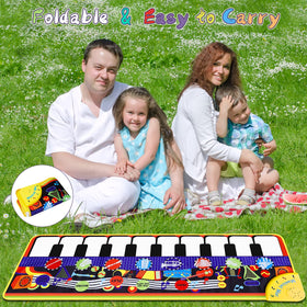 Friends share musical fun during a family play session