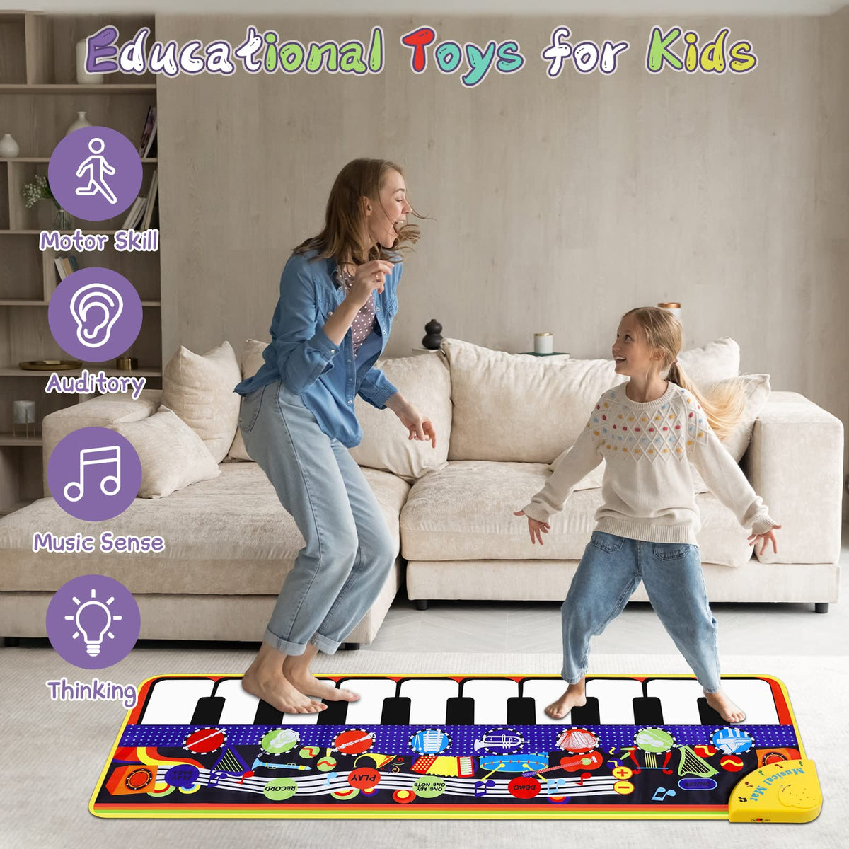 Soft non-woven surface provides gentle touch for toddlers