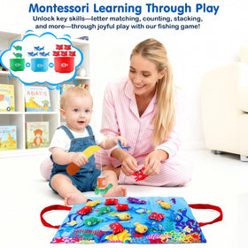 M SANMERSEN ocean play mat doubles as storage for tidy cleanup.