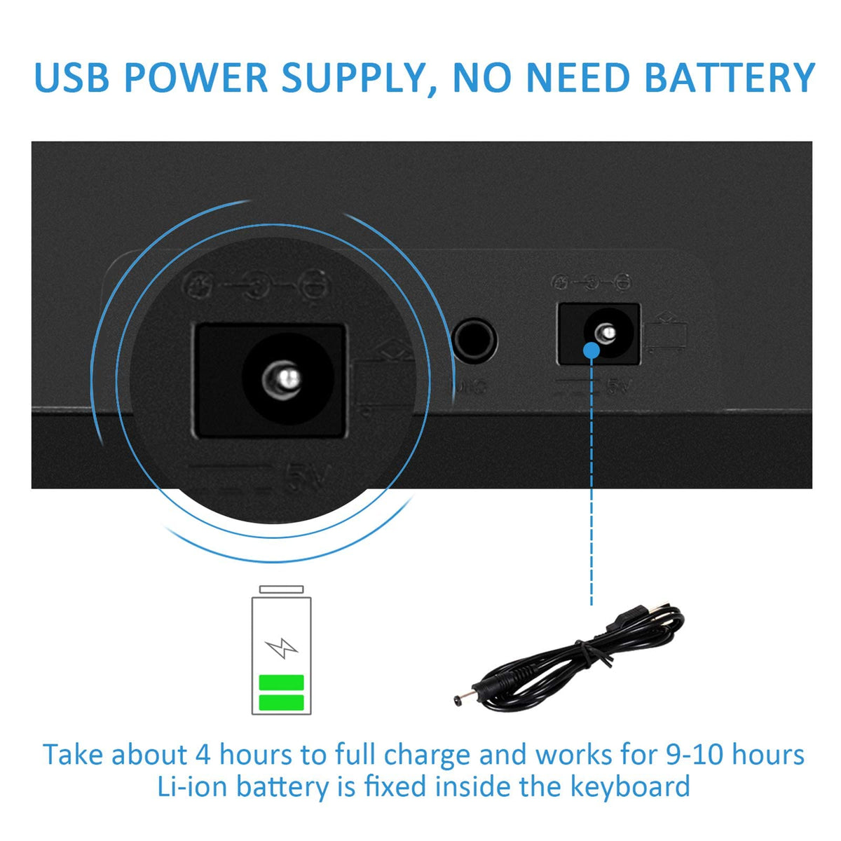 M SANMERSEN dual speakers deliver clear sound for engaging practice sessions.