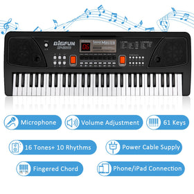 M SANMERSEN piano with LED display highlights notes and rhythms for easier practice.