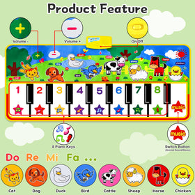 M SANMERSEN Piano Mat invites dancing and rhythm through animal sounds