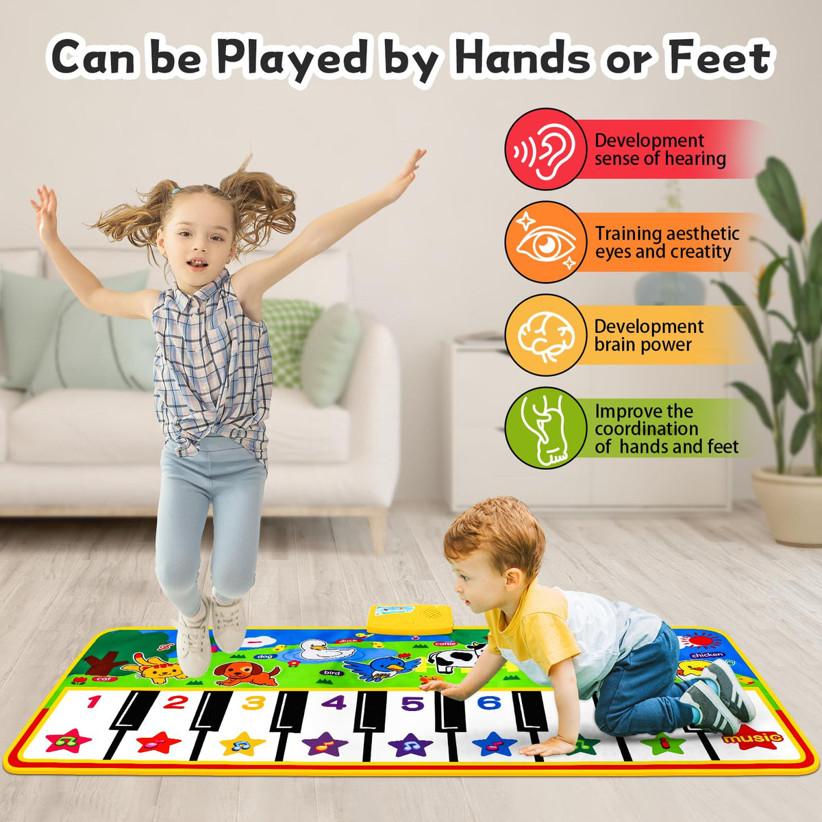 Battery-powered operation provides portable play anywhere