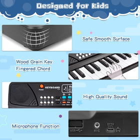 Record and playback lets kids hear their melodies after playing
