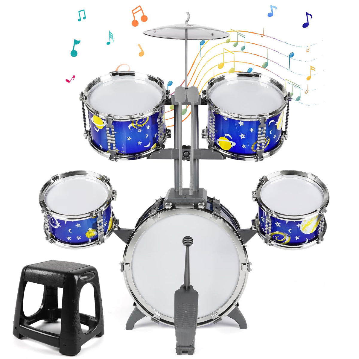 M SANMERSEN Safe and durable drum sticks included for young players