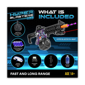 M-Zone HyperBlasters M4 Wasp holographic sight adds dramatic targeting during play.