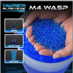 M-Zone HyperBlasters M4 Wasp camouflage style blends with outdoor terrain.