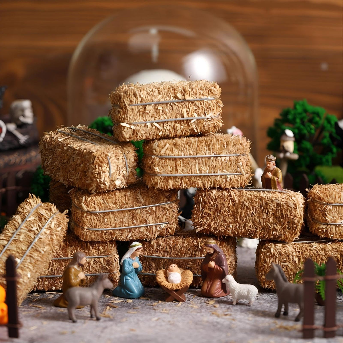 Maasechs hay bale centerpiece ideas for western weddings and events