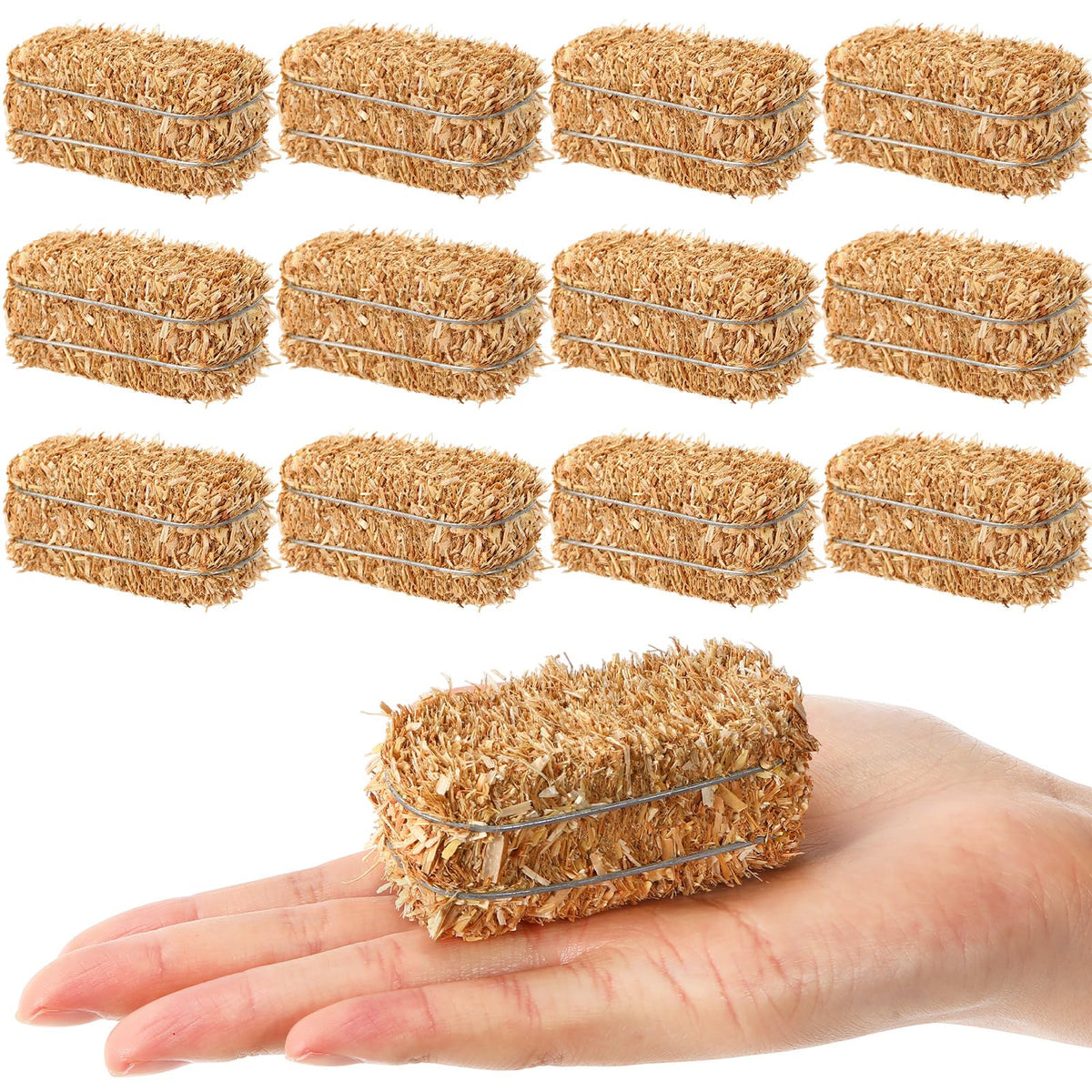 Maasechs mini hay bale pack for rustic centerpieces and crafts