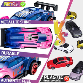 MACALOCA 1-64 scale diecast cars with smooth wheels for easy handling.