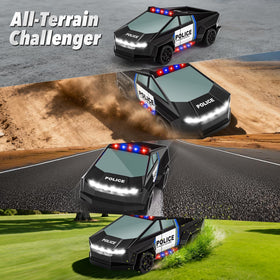 MACALOCA police truck with gift-ready packaging for kids aged 3 to 10.