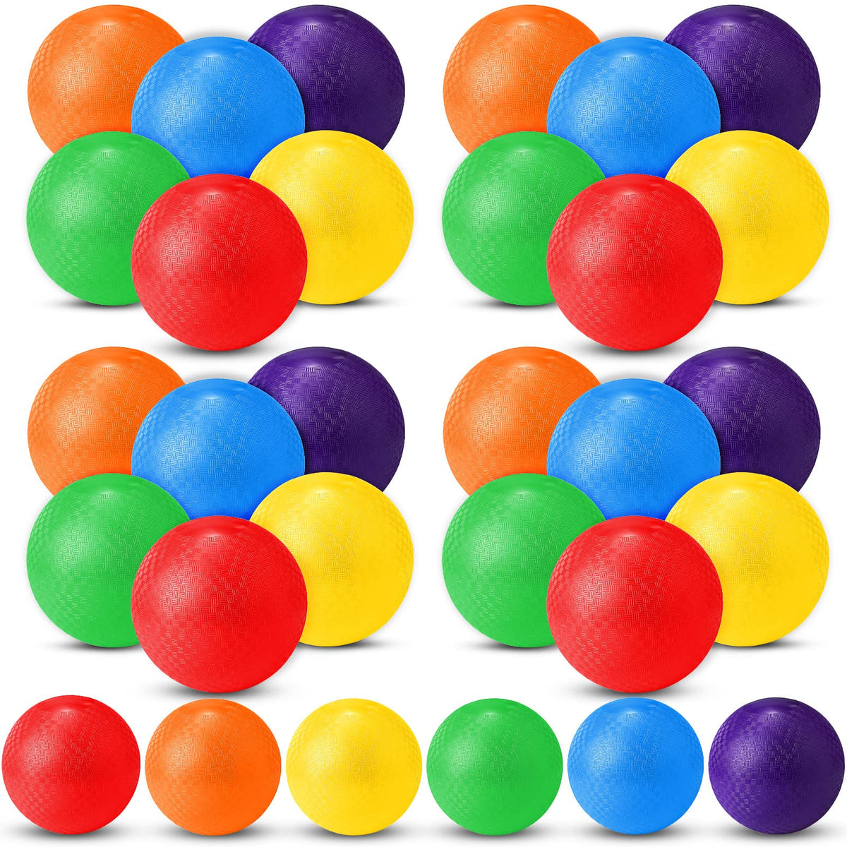 Macarrie 30pcs playground balls 6in multicolor set for outdoor play
