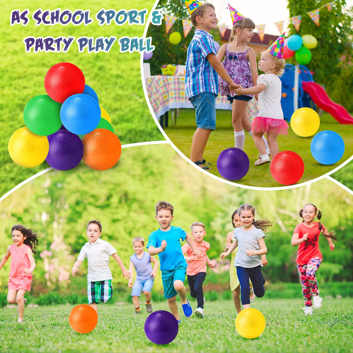 Macarrie colorful playground balls used by kids and adults for group activities