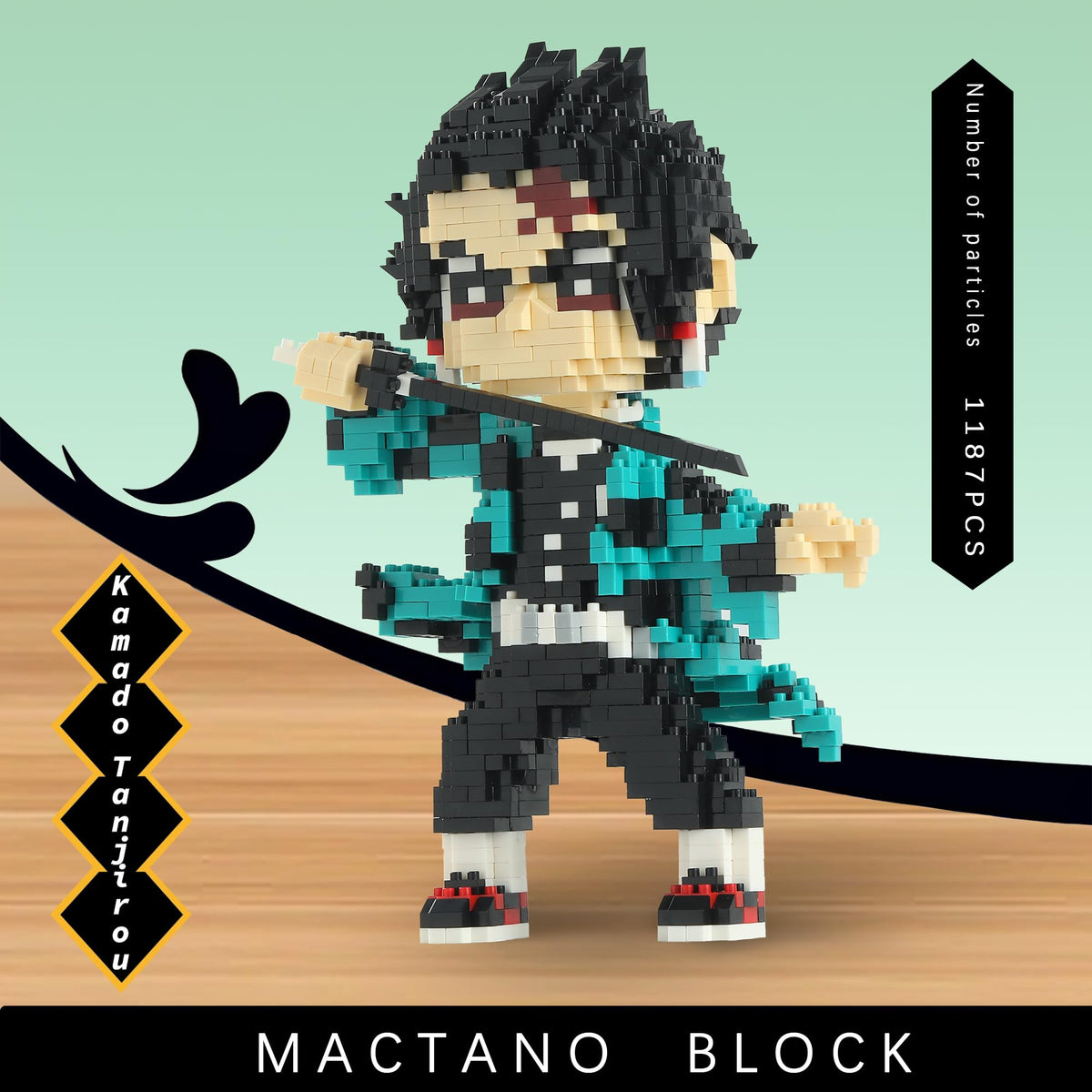 MACTANO Demon Slayer bricks with clear instructions for assembly