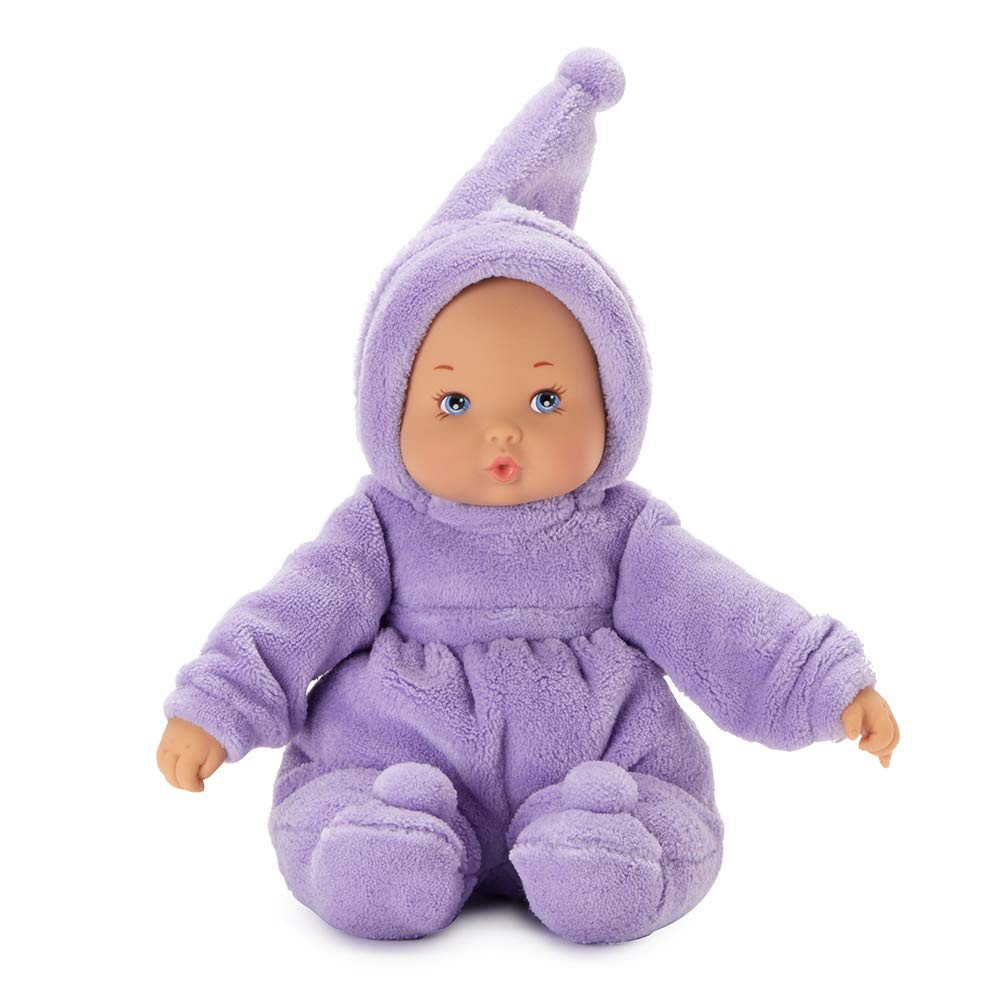 Madame Alexander my first lavender baby doll with lavender sleeper, cozy cuddles for newborn play.