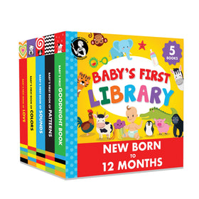 Madame Curie's Storyhouse baby's first library set cover: bright, inviting pages to spark early curiosity